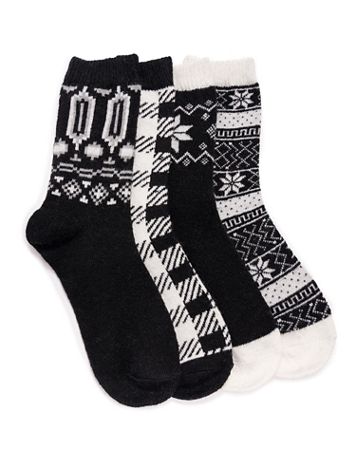 MUK LUKS® 4-Pair Holiday Boot Socks - Image 1 of 3