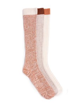 MUK LUKS® 3-Pair Tipped Slouch Socks