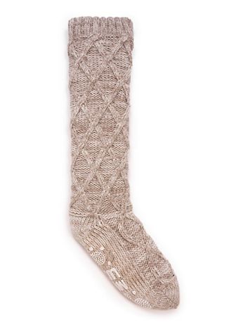 MUK LUKS®  1-Pair Cable Lounge Socks - Image 1 of 5