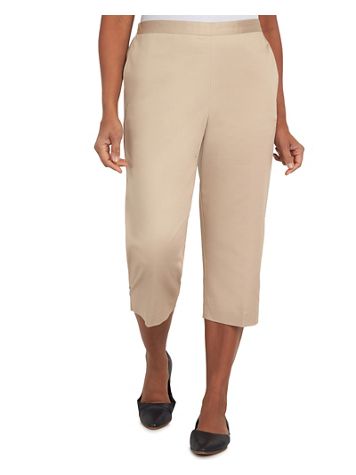Alfred Dunner® Coconut Grove Soft Sheen Two Button Capri Pant - Image 1 of 4