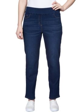 Alfred Dunner® Autumn Weekend Pull On Stretch Denim Average Length Pant