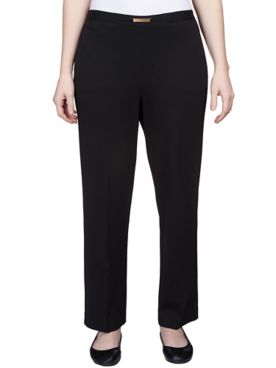 Alfred Dunner® Park Place Stretch Knit Average Length Ponte Pant with Buckle