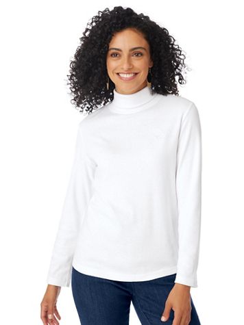 Embroidered Crest Knit Turtleneck - Image 5 of 7
