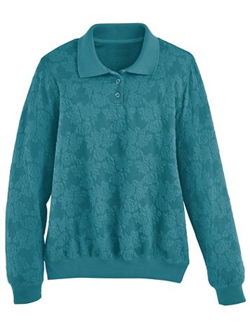 Alfred Dunner Blister Jacquard Top - Image 1 of 1