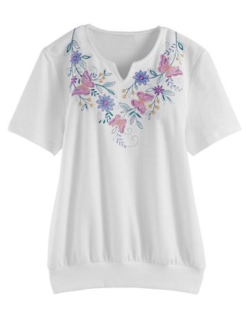 Alfred Dunner Embroidered Knit Tops - Image 2 of 2