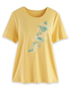 Short-Sleeve Embroidered Top
