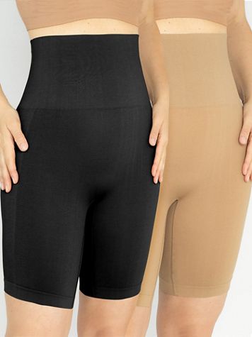 Instant Shaping By Plusform 2 Pack Seamless High Waist Long Leg Shaper - Image 2 of 2