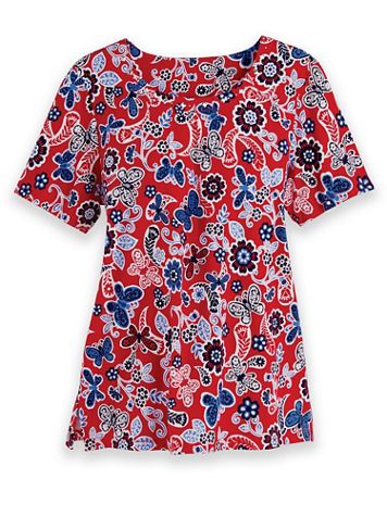 Alfred Dunner Floral Butterfly Knit Top - Image 1 of 1