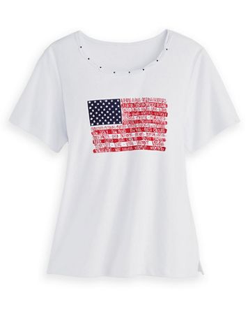 Alfred Dunner Flag Knit Top - Image 1 of 1