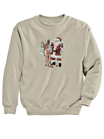 Santa Graphic Sweatshirt - Image 1 of 1