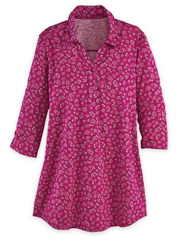 Three-Quarter Sleeve Knit Pullover Tunic - Image 1 of 1