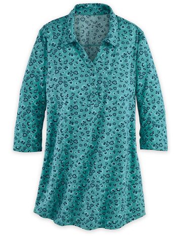 Three-Quarter Sleeve Knit Pullover Tunic - Image 2 of 2