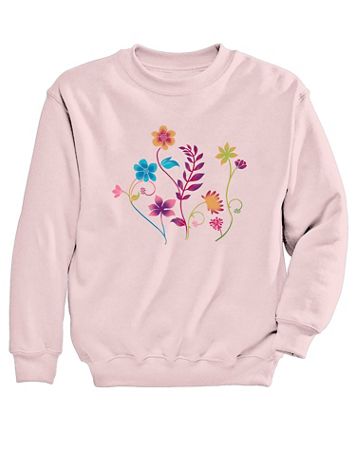 Graphic Sweatshirt-Floral - Image 1 of 1