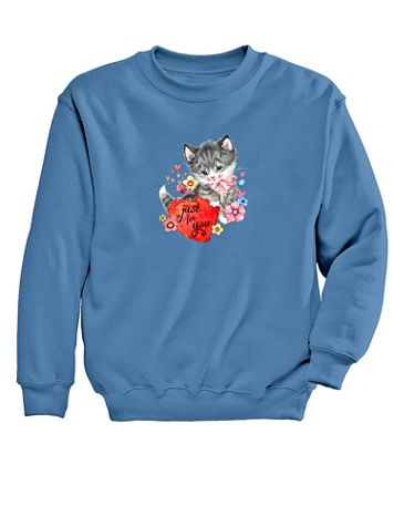 Graphic Sweatshirt-Kitty - Image 1 of 1