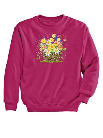 Graphic Sweatshirt – Daffodils - Image 1 of 1