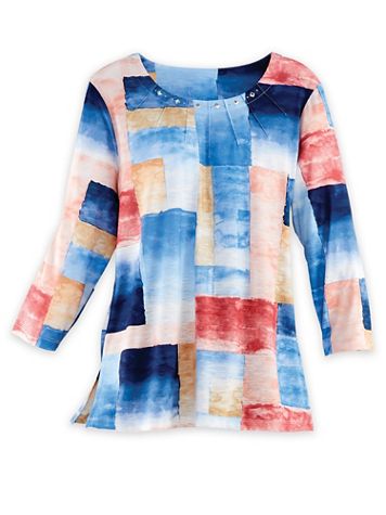 Alfred Dunner® Patchwork Knit Top - Image 1 of 1