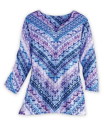 Alfred Dunner® Chevron Print Knit Top - Image 2 of 2