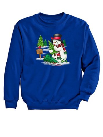 Snowman Graphic Sweatshirt - Image 1 of 1