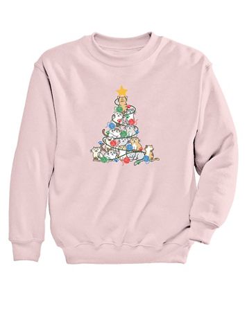 Catmas Tree Graphic Sweatshirt - Image 1 of 1