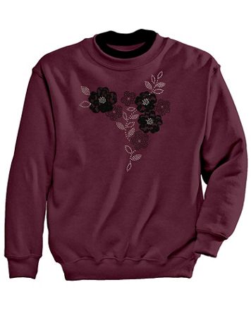 Lace Floral Embroidered Sweatshirt - Image 1 of 1
