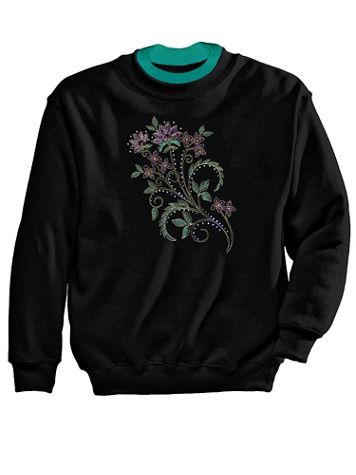 Floral Embroidered Sweatshirt - Image 1 of 1