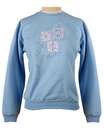 Snowflakes Embroidered Sweatshirt - Image 1 of 1