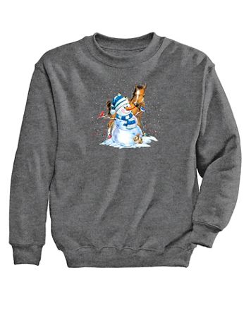 Snowman Graphic Sweatshirt - Image 1 of 1