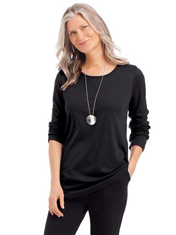 Essential Knit Collection: Long Sleeve Tunic - Image 3 of 4