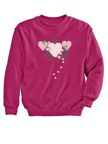 Heart Graphic Sweatshirt - Image 1 of 1