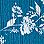 Mykonos Blue Silhouette Floral