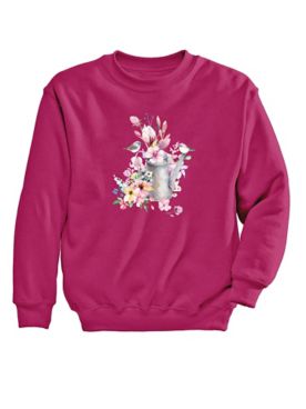 Spring Watercan Graphic Sweatshirt