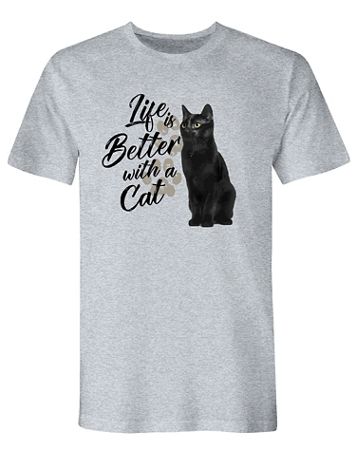 Life Better Cat Graphic Tee - Image 1 of 11