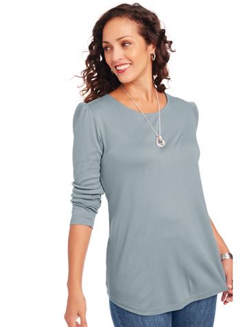 Essential Knit Puff Sleeve Tunic - Image 1 of 8