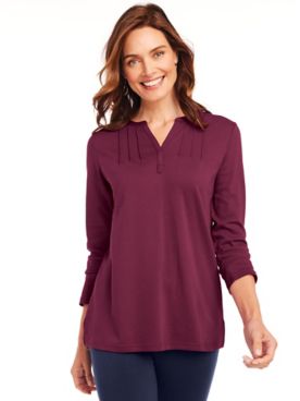 Essential Knit Pintuck Tunic