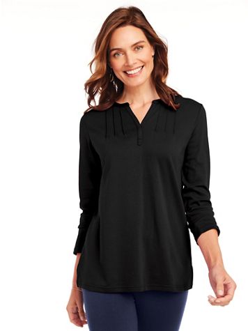 Essential Knit Pintuck Tunic - Image 1 of 4