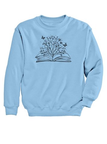 Floral Book Graphic Sweatshirt - Image 1 of 1