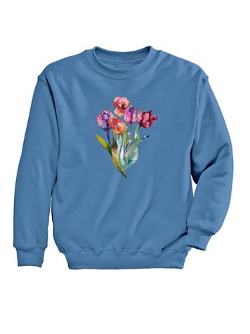 Easter Tulip Graphic Sweatshirt - Image 2 of 2