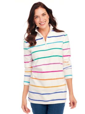Scandia Fleece Quarter-Zip Stripe Tunic