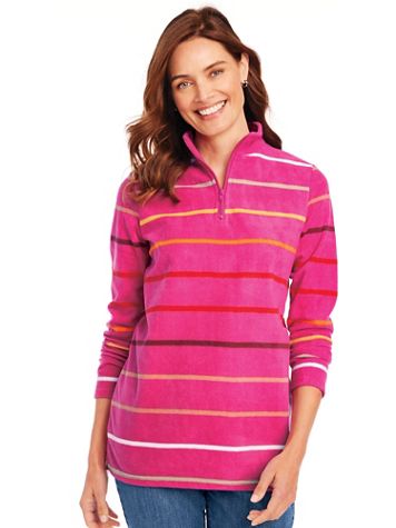 Scandia Fleece Quarter-Zip Stripe Tunic - Image 1 of 4