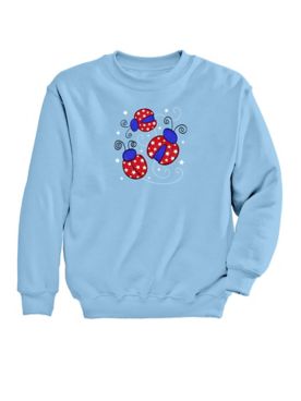 Americana Lady Bug Graphic Sweatshirt