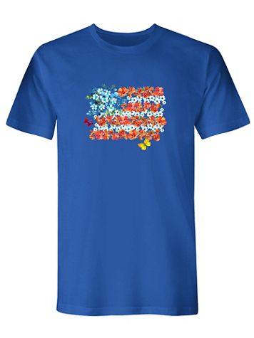 Floral Flag Graphic Tee - Image 1 of 1