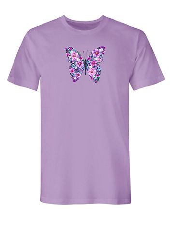 Floral Butterfly Graphic Tee - Image 2 of 2