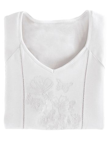 Poppy Garden Embroidered Knit Top - Image 1 of 1