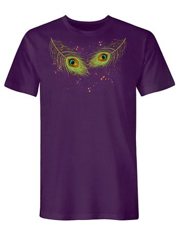 Peacock Leaves Graphic Tee - Image 2 of 2