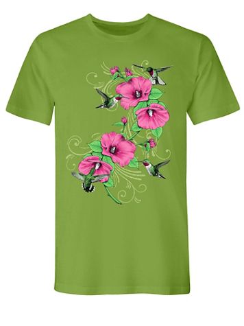 Hummingbird Floral Graphic Tee - Image 2 of 2