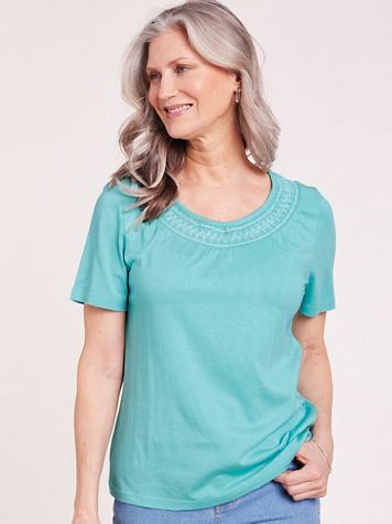 Smocked Knit Top - Image 1 of 8