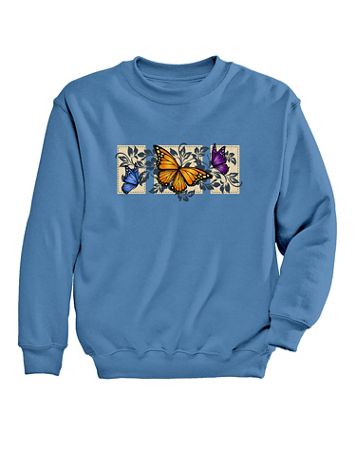 Butterfly Triplet Graphic Sweatshirt - Image 1 of 1