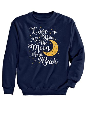 Moon and Back Graphic Sweatshirt - Image 1 of 3