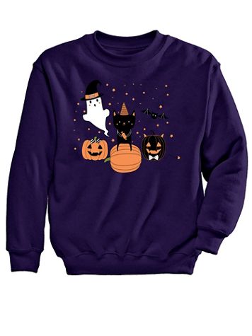 Black Cat Graphic Sweatshirt - Image 1 of 1