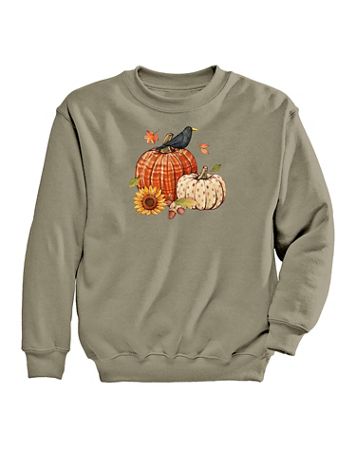 Pumpkin Patterns Graphic Sweatshirt - Image 1 of 1
